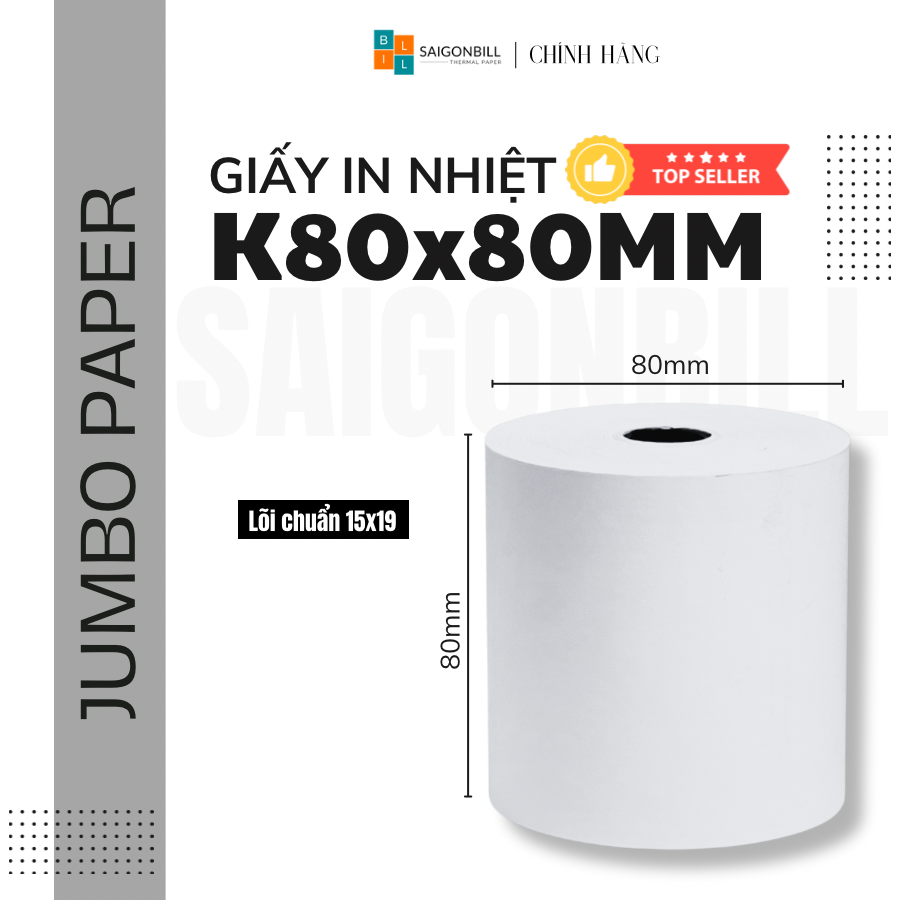 50 CUỘN - GIẤY K80x80 (JUMBO)